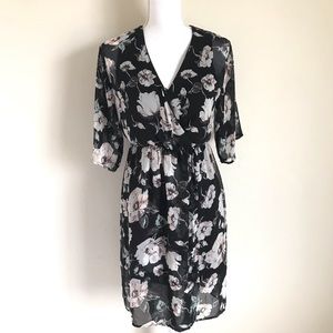 SIENNA SKY  black floral dress - size M